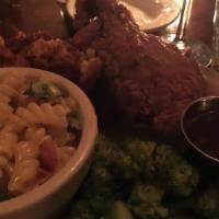 Boneless Fried Chicken · Served with mac & cheese
