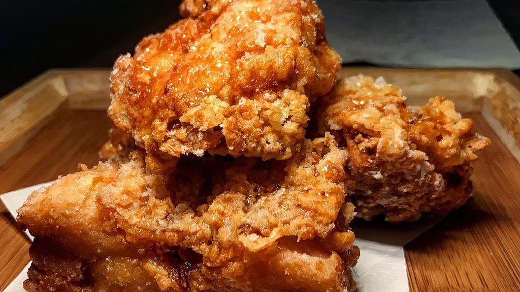 Chicken Karaage With Honey Truffle · Japanese deep-fried chicken.
