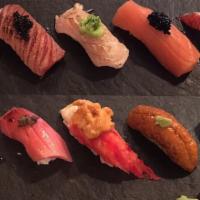 Omakase Sushi · Chef's choice of 6 types of assorted fish of the day