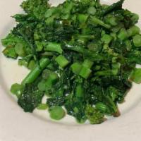 Broccoli Di Rape Saltati · Sauteed broccoli rabe.
