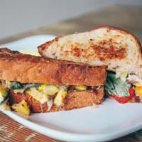 Grilled Veggie Sandwich · Multi-grain, zucchini, yellow squash, eggplant, red and yellow peppers, balsamic red onion, ...
