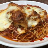Pasta With Veal Parm · 7 inch.