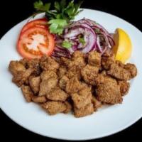 Fried Liver · Tender pieces of calf's liver breaded and deep fried then tossed with seasoning and herbs.