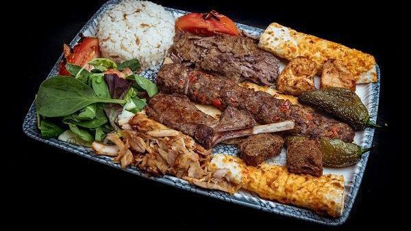 Mixed Grill · Gyro, shish kebab, chicken shish kebab, lamb chops and adana kebab served with rice and house salad.