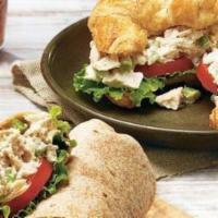 Nyc Chicken Salad Sandwich · House made chicken salad with lettuce, tomatoes, and onions on choice of bagel, croissant, o...