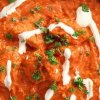 Butter Chicken · Butter chicken is a curry of chicken in a spiced tomato, butter and cream sauce.