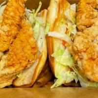 Buffalo Chicken Po' Boy Combo · Comes with Fries and Soda