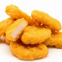 Crispy Chicken Nuggets · Bite-sized pieces of tender all breast meat, seasoned to perfection, hand-breaded and fried.