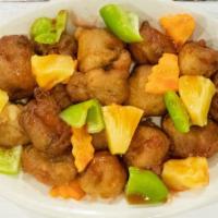 Sweet & Sour Pork · Cooked with or incorporating both sugar and a sour substance.