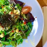  Avocado Salad With Tobiko / アボカドサラダ · Avocado, Mix salad, Cherry Tomato, Croutons, Mayo and  Tobiko(Flying Fish Roe) with soy sauc...
