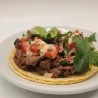 Tacos · Corn tortilla, cilantro, onion. Three per order.