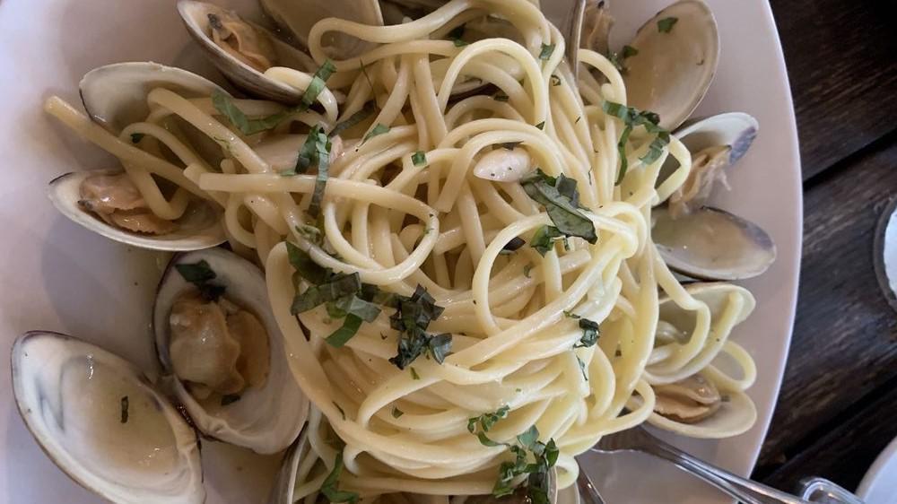 Linguine With Clam Sauce · Clams with fresh herbs in either a Marinara, Fra diavolo, or White wine sauce.