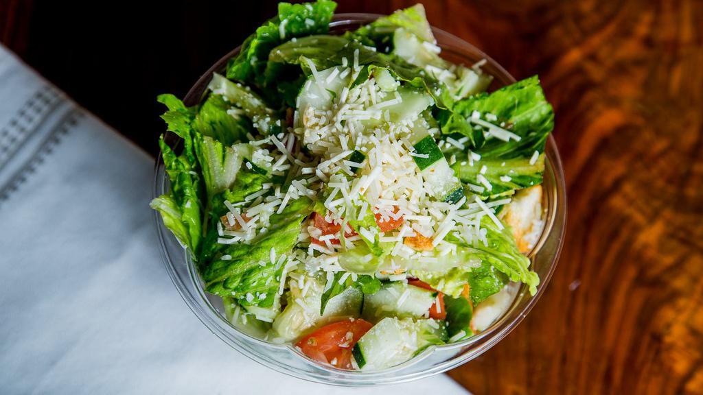 Caesar Salad · Lettuce, tomato, parmesan cheese and croutons.