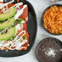 33 Enchiladas · Our chicken enchiladas recipe on corn tortillas, topped with cheese, onions and cilantro. Se...