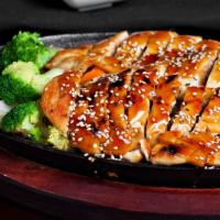 Chicken Teriyaki · Grilled fillet chicken served on a bed of sizzling onions and bell pepper in teriyaki sauce ...