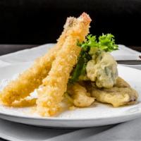 Shrimp Tempura · Served with soup or salad and rice.