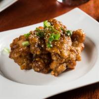 Garlic Soy Chicken Wings · Fried chicken wings marinated in garlic, hoisin & soy sauce.