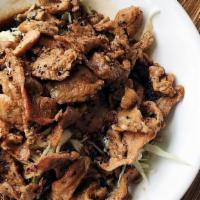 Pad Garlic · Large. Sautéed meat with garlic and black pepper on rice
