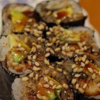 L'Chaim Maki · Spicy. Spicy Kani, cashew, avocado out.