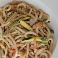 Yaki Udon Veg/Chicken · w. chef special sauce.