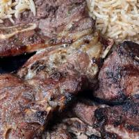 Lamb Chop Kebab · Served with brown rice, salad and bread.