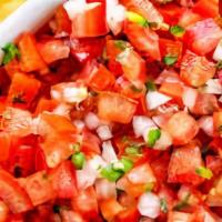Pico De Gallo · Fresh tomato, cilantro, jalapeno, lime and onion salsa.