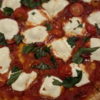 Margherita Pizza · marinara sauce, mozzarella, basil,
