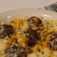 Meatballs Mac & Cheese · Meatballs & Macaroni with 3 cheese béchamel