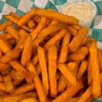 Large Sweet Potato Fries
 · Served with honey mustard.