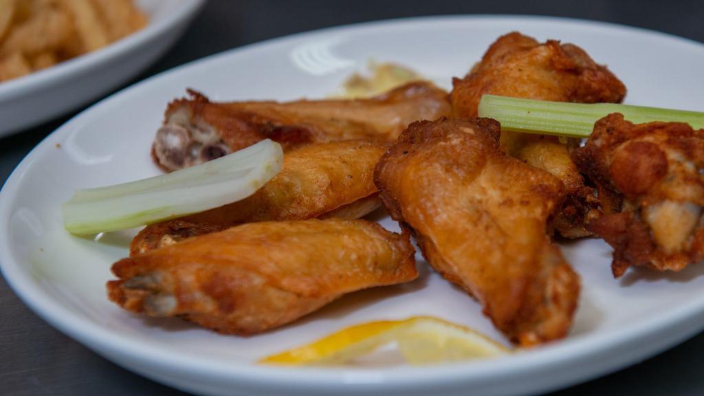 Chicken Wings · Fried, crispy chicken wings - hand-breaded and deep-fried. Flavor choice of cajun, buffalo, BBQ, or lemon pepper