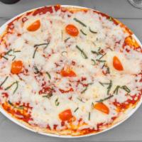 Flatbread Pizza · Vegetarian. mozzarella, basil, tomatoes. add jalapeño, mushrooms, sautéed onions, bacon bits...