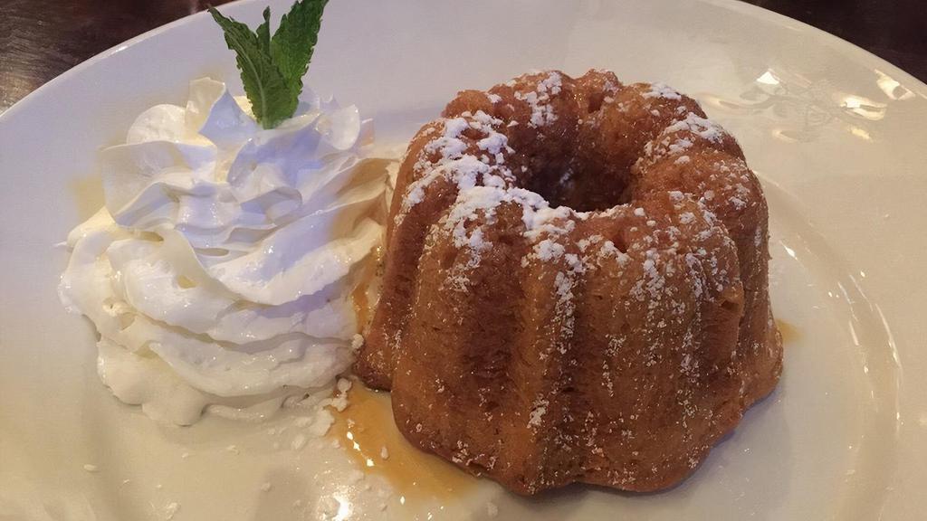Dorrian'S Irish Whiskey Cake · caramel syrup, powdered sugar, whipped cream. add vanilla or chocolate ice cream for an additional charge.