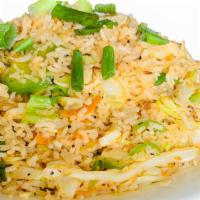 C10 Veggie Fried Rice · Stir fried rice with Veggies, ginger , garlic