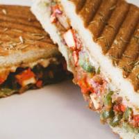 P3 Paneer  Panini · Cottage cheese in creamy tandoori sauce with tomatoes, lettuce and green peppers, garlic min...