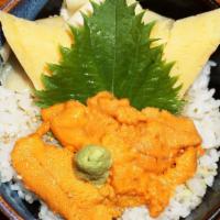 Premium Mini Chirashi · Choice of one fish: toro ,uni or ikura