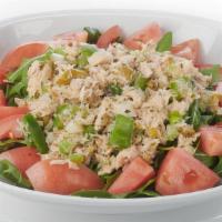 Sicilian Tuna Salad · Olive oil based tuna, capers, olives, red peppers, celery, onions, lemon juice, Italian seas...