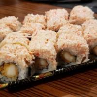 Snow Mountain Roll · Crispy shrimp tempura roll topped with snow crab. Substitute brown rice or soy paper for an ...
