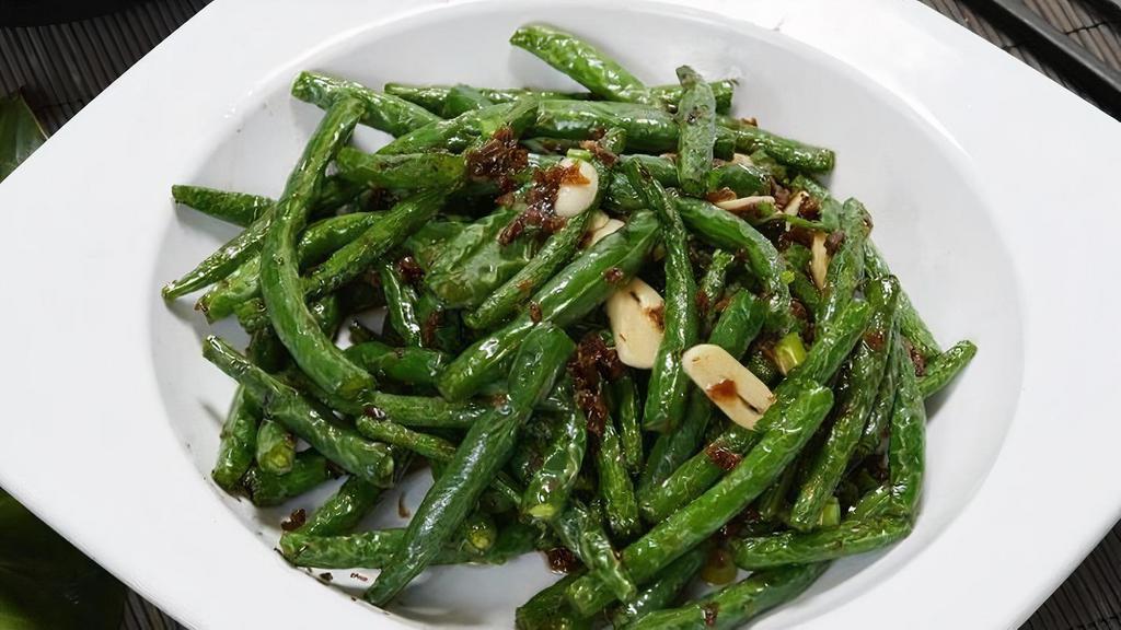 Sautéed String Beans 干煸四季豆 · Vegetarian.
