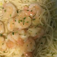 Shrimp Scampi · Juicy shrimp soaked in butter and garlic.