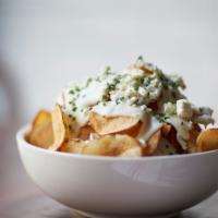 Potato Chips · blue cheese fondue