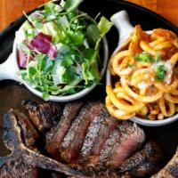 Porterhouse For 2 · Served with Curly Fries & Salad