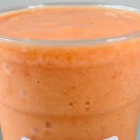 Breezin Smoothie · Peaches, strawberries, pineapples with orange juice
