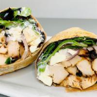 Greek Wrap · 6oz. Meat, lettuce, feta cheese, red onions. Black olives and. tzatziki sauce. Served on a w...