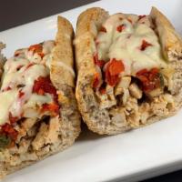 The Avenue · Baked chicken, roasted peppers, and low fat mozzarella cheese. with a balsamic reduction.