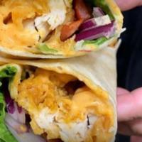 Chicken Salad Wrap · Mayo, lettuce and tomato. Stuffed with delicious fresh roasted chicken.