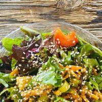 Thai Peanut · Arugula, mixed greens, chopped peanuts, sesame sticks red onions,baby corn, shredded carrots...