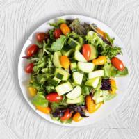 Mixed Greens Salad · Refreshing mixed greens topped with your choice of toppings and dressing.