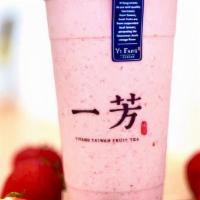 Strawberry Latte 草莓鲜奶 · Blended Fresh Strawberry Milk Slush. Large Size Only