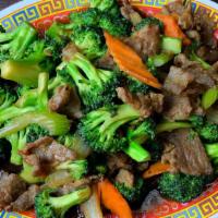 Beef With Broccoli · Served with one egg roll and pork fried rice.
