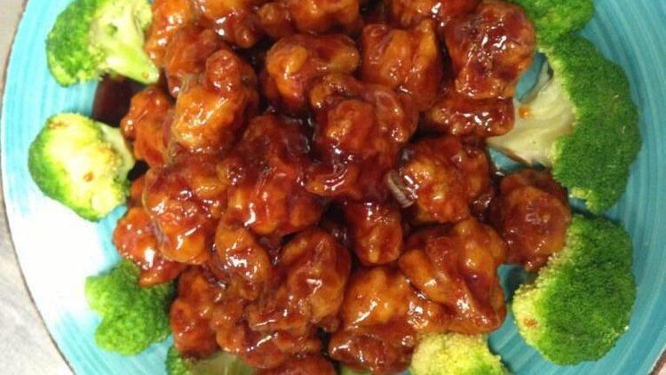 Chicken With Kung Pao Sauce · Hot and spicy.